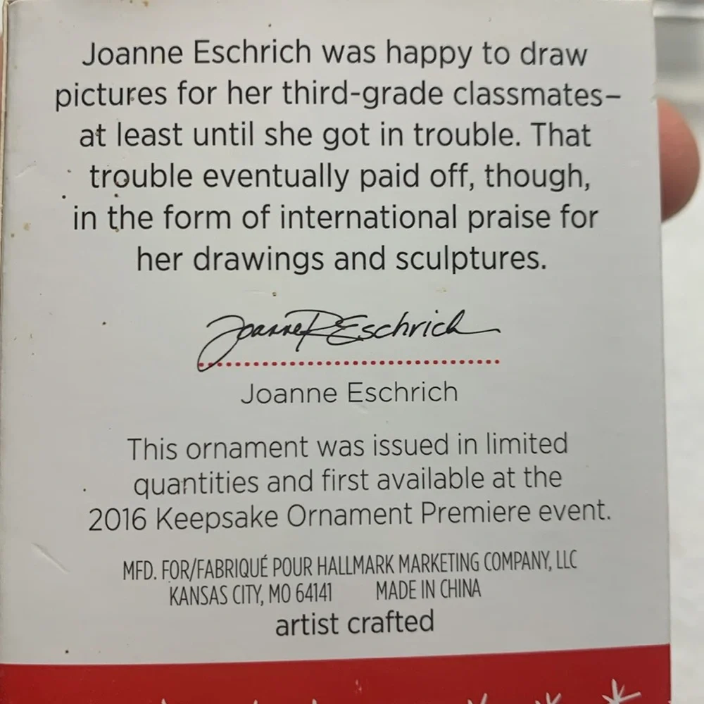 Hallmark 2016 keepsake